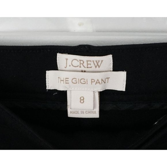 J. CREW Gigi Ponte Black Faux Leather Stretch Pant - Picture 6 of 6